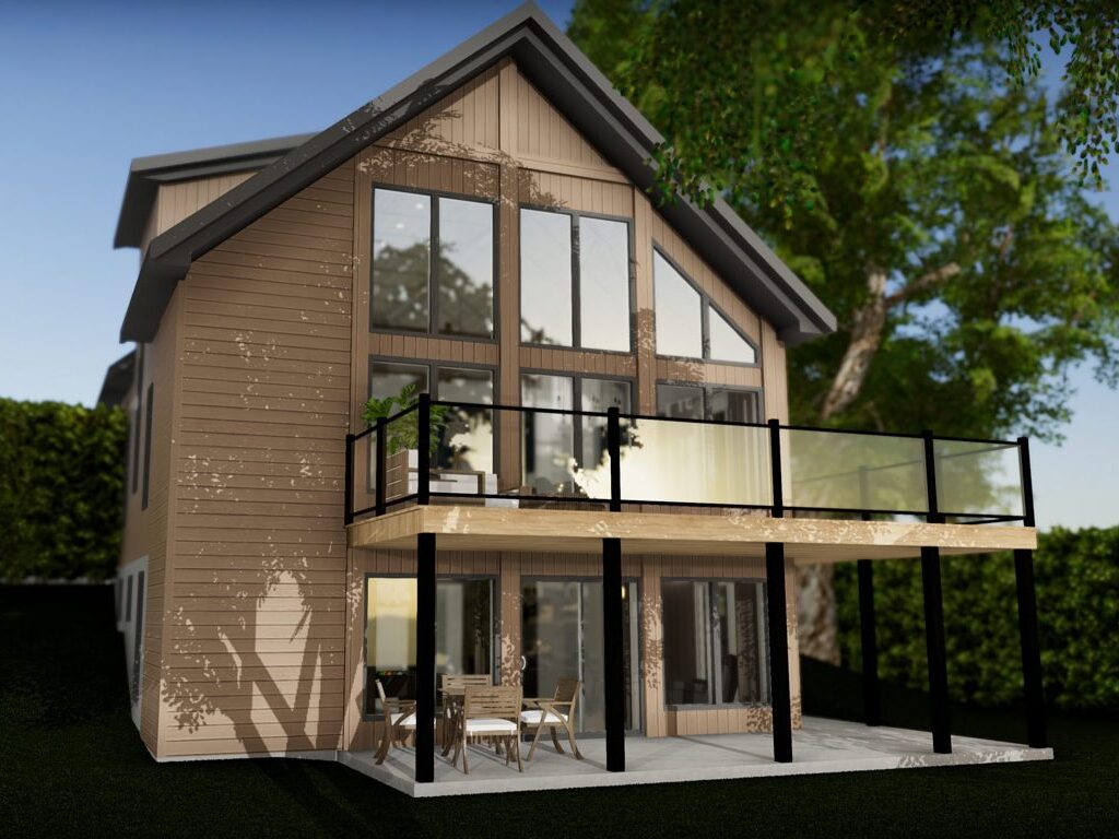Photo du modèle de chalet préfabriqué de style Suisse - BATI-1370-SS – Suisse