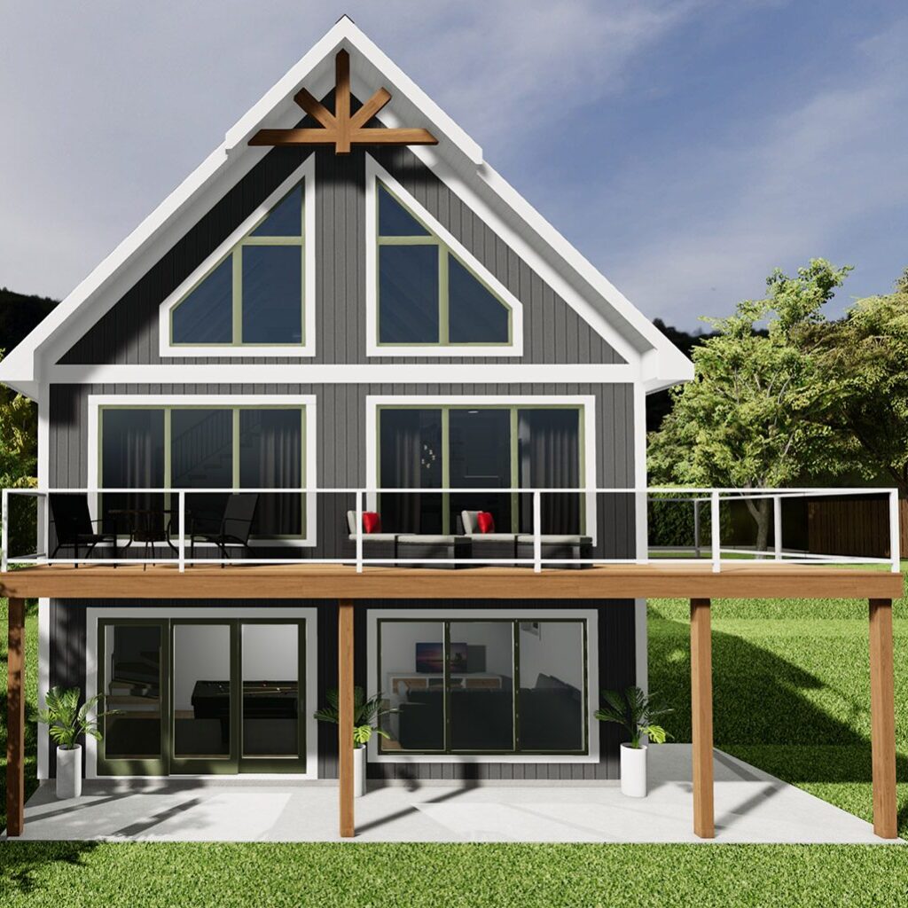 Photo du modèle de chalet préfabriqué de style Suisse - BATI-0955 – Suisse