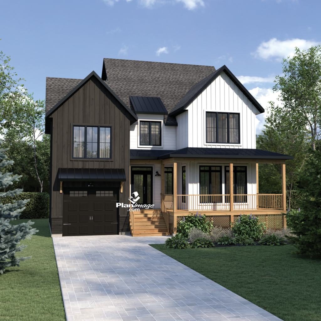 Photo du modèle de maison préfabriquée Unifamiliale de style Farmhouse - 22883 – Farmhouse 