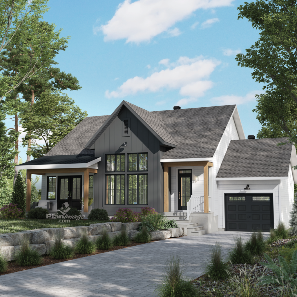 Photo du mod&egrave;le de maison pr&eacute;fabriqu&eacute;e Unifamiliale de style Farmhouse - 12871 &ndash; Farmhouse 