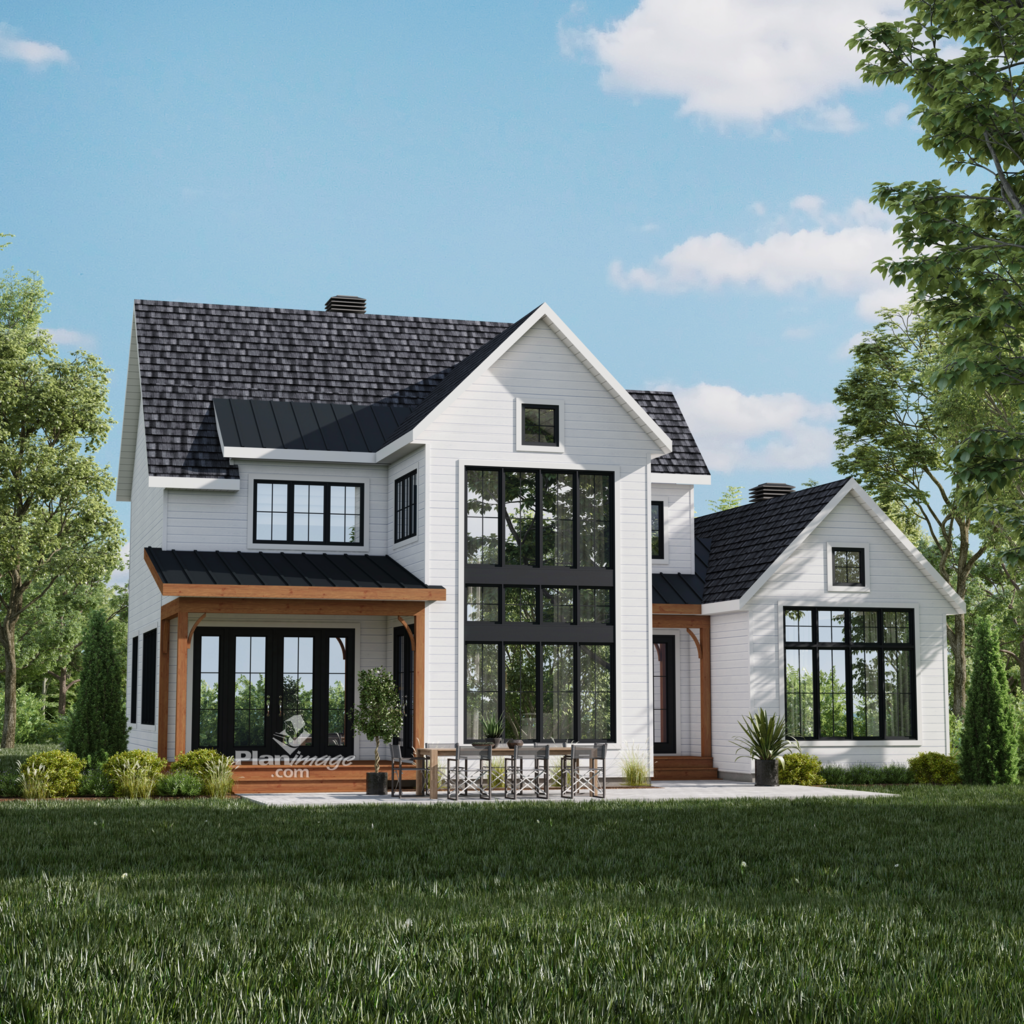 Photo du mod&egrave;le de maison pr&eacute;fabriqu&eacute;e Unifamiliale de style Farmhouse - 62202 &ndash; Farmhouse 